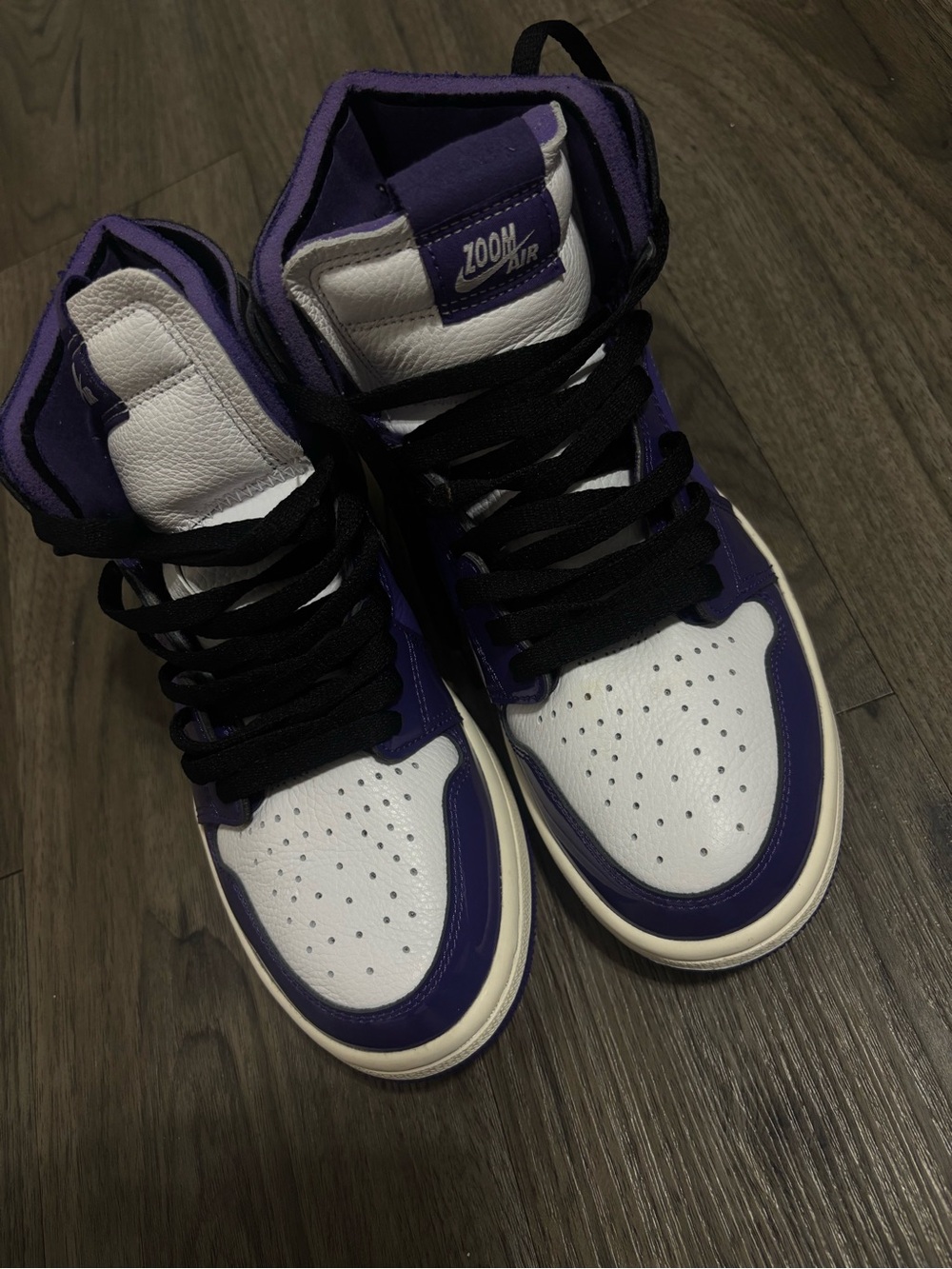 Nike Purple & White High-Top Sneakers with Black Laces